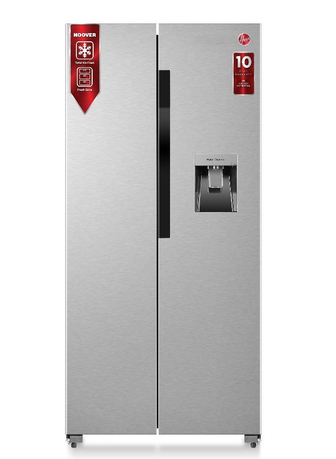 Compare 532 Liters Gross Capacity Side Refrigerator With Water Dispenser, Inverter Compressor With 10 Year Warranty, Ice Twister, LED Lights, Crisper with Humidity Control, Steel Finish  HSBK532WS HSBK532WS Inox at KSA Price