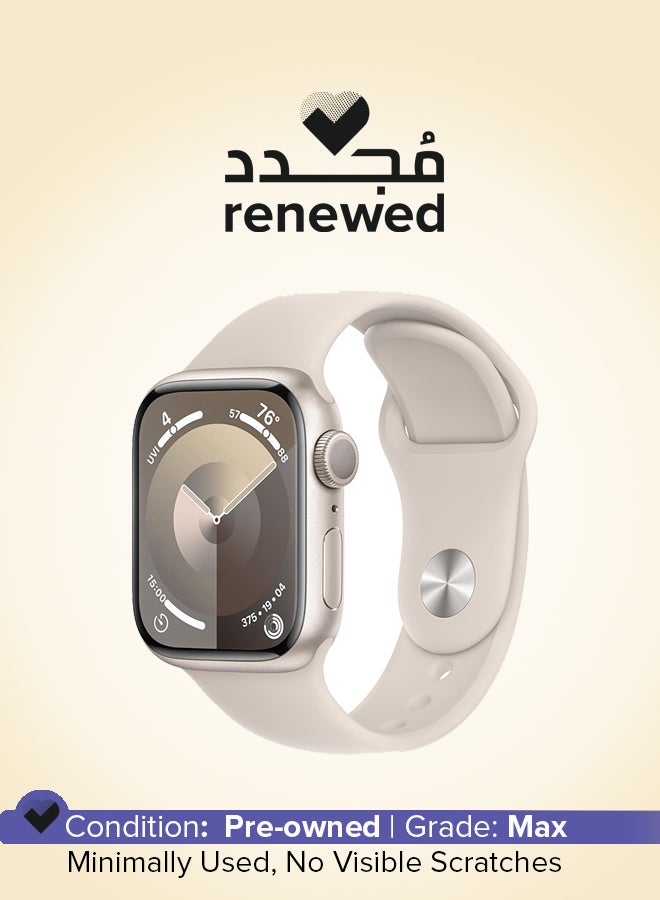 Compare Renewed  Watch Series 9 GPS 41mm Aluminium Case With Sport Band Starlight at KSA Price