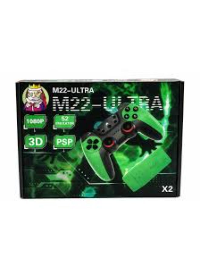 Compare M22ULTRA Wireless Game Console Stick  1080P HD 3D Retro Video Game Stick with 52 Emulators & Dual Gamepad Controllers at KSA Price
