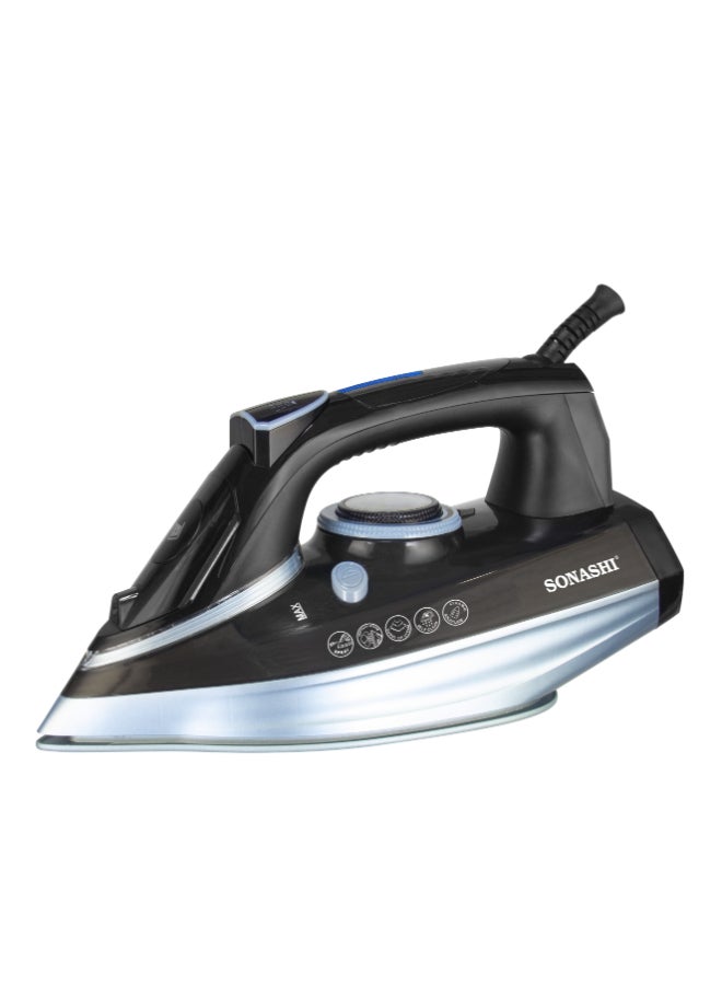 Compare Steam Iron with Ceramic Coated Soleplate, 300ML Water Tank, Powerful Steam Burst, Adjustable Thermostat with Spray Iron Feature, SelfClean Function, For All Types of Fabric, SI5090C 3000W 300 ml 3000 W SI5090C black at KSA Price