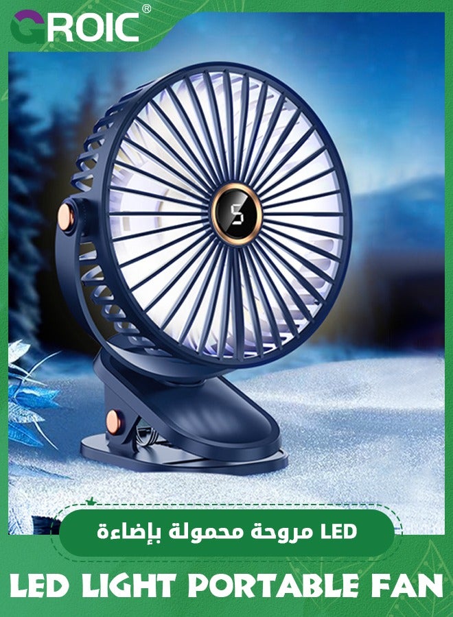 Portable LED Light Fan, 10000mAh Battery Operated…