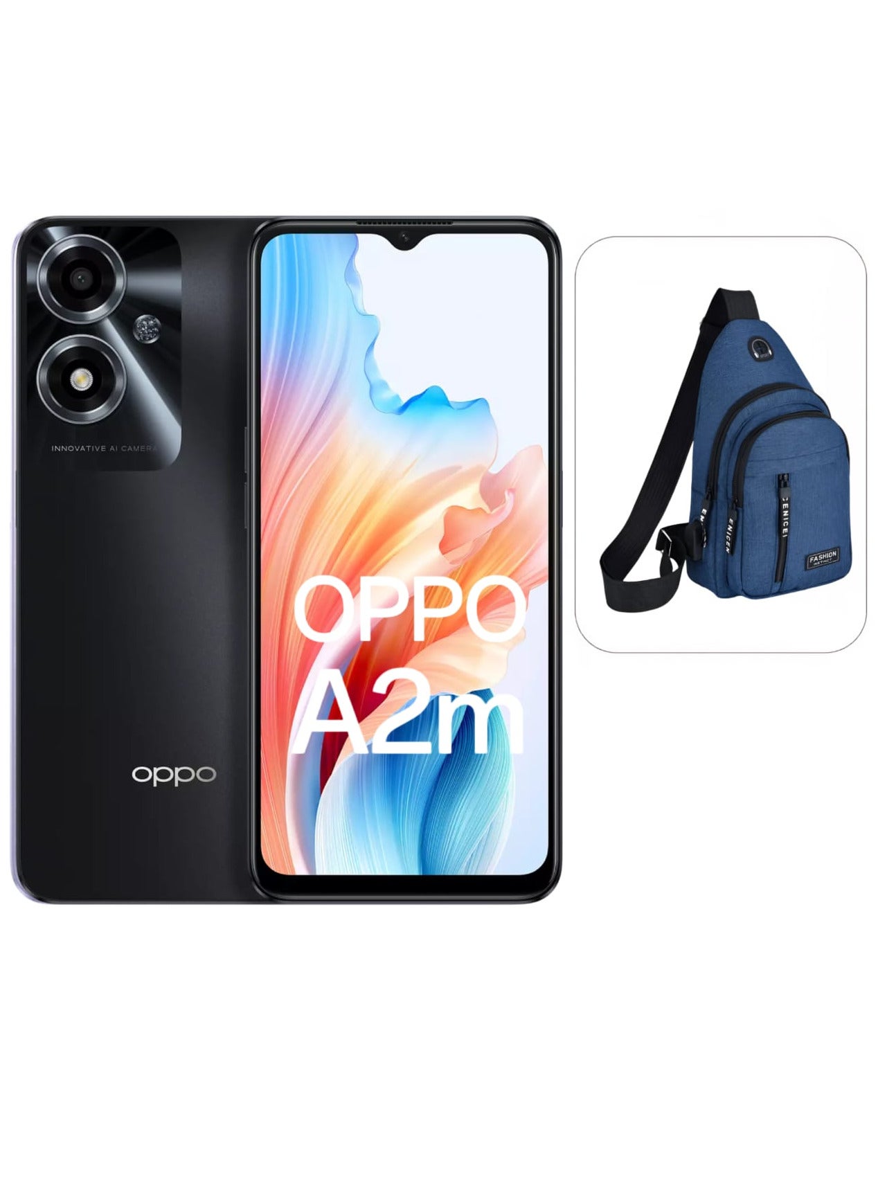 Compare A2M 5G Dual SIM Night Black 4+4GB 8GB RAM 128GB International Version With Crossbody Bag at KSA Price