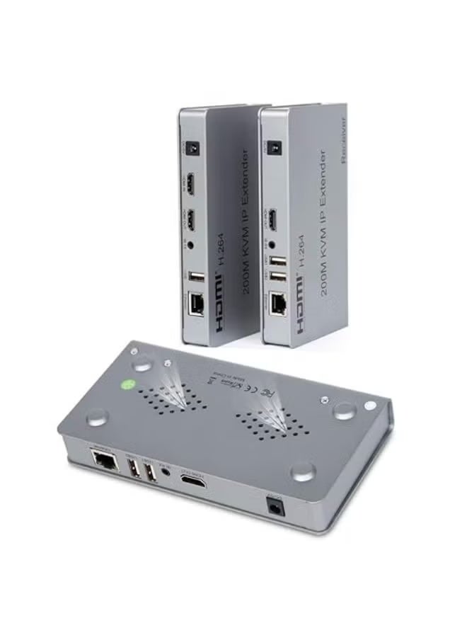 Compare KVM HDMI Extender Over IP – 200M Full HD 1080P – USB Keyboard & Mouse Control – CAT6CAT7 Support – Metal Body – Plug & Play – Power Adapters at KSA Price