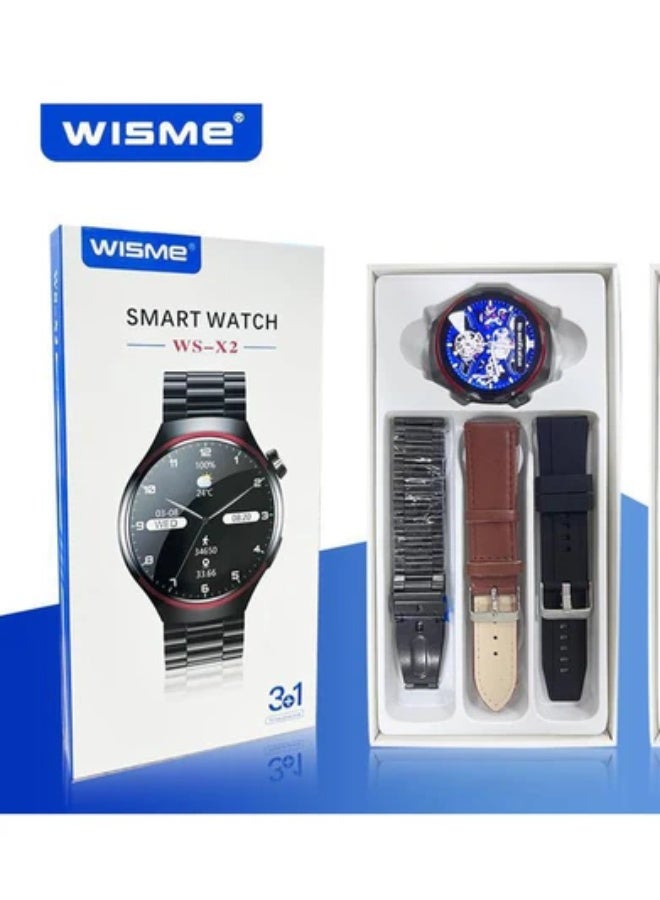 Wisme WS-X2 Smartwatch | 3-in-1 Strap Set, Fitness…