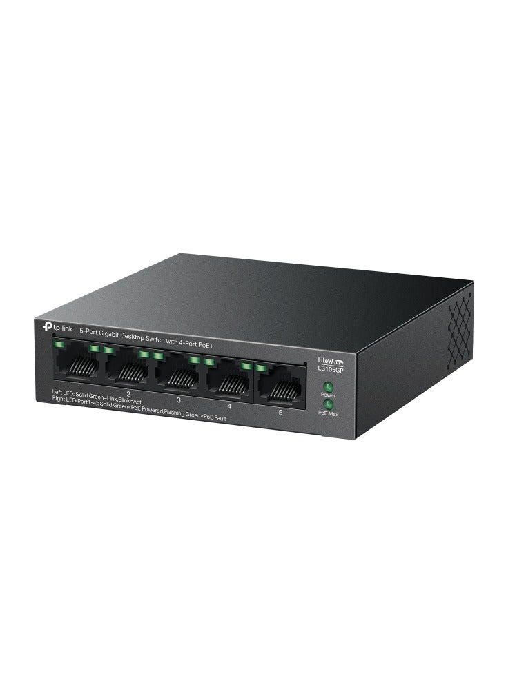 LS105GP 5-Port Gigabit Desktop Switch with 4-Port…