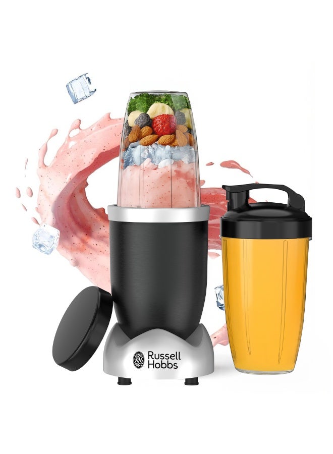 Compare Russell Hobbs 900 Watts, 6Edge Blade, MultiFunction High Speed Blender System with Nutrient Extraction, OneTouch Blending, Dishwasher Safe Parts, 2 Cups 0.8L & 1L, NBL01, 1 Year Limited Warranty 1 L 900 W RHNBL01 black at KSA Price