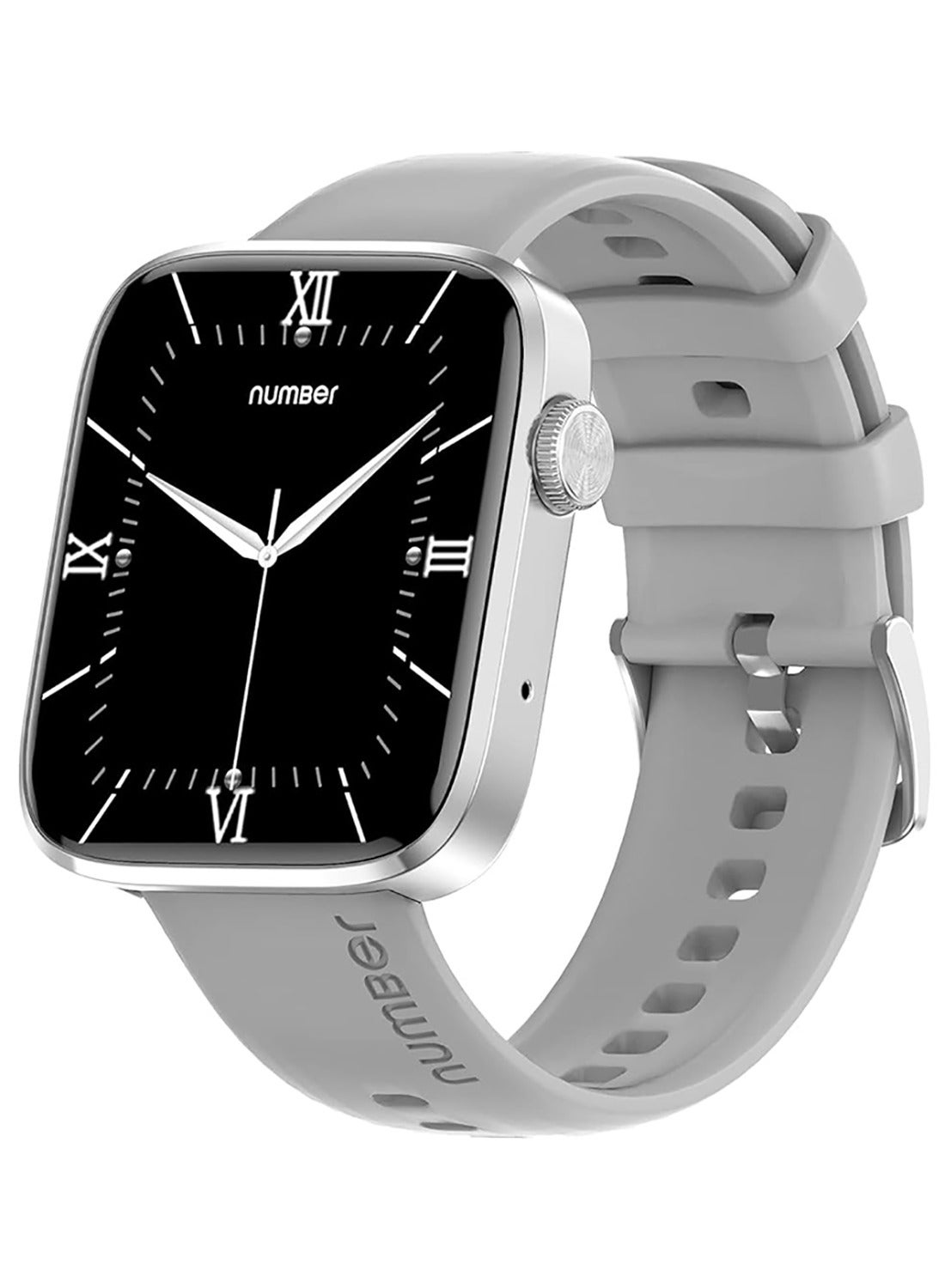 Compare DialFit Pro Max Bluetooth Calling Smart Watch,Largest 1.91 Bezelless EdgetoEdge Display,600 Nits Brightness, Sleek Metallic Body, Wireless Charging, Health Suite Grey Strap at KSA Price