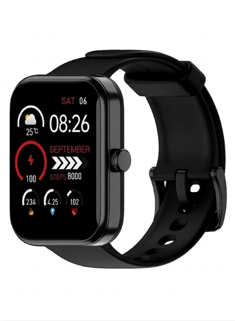 Compare Smartwatch Compatible with Noise Pulse 2 Max, 1.85Inch HD Display with 550 Nits Brightness, Smart DND Mode, 100 Sports Modes, Fitness Activity Tracking, Heart Rate Monitoring, Sleep Tracking, Bluetooth Calling and Smart Notifications for Men and Women, Jet Black at KSA Price