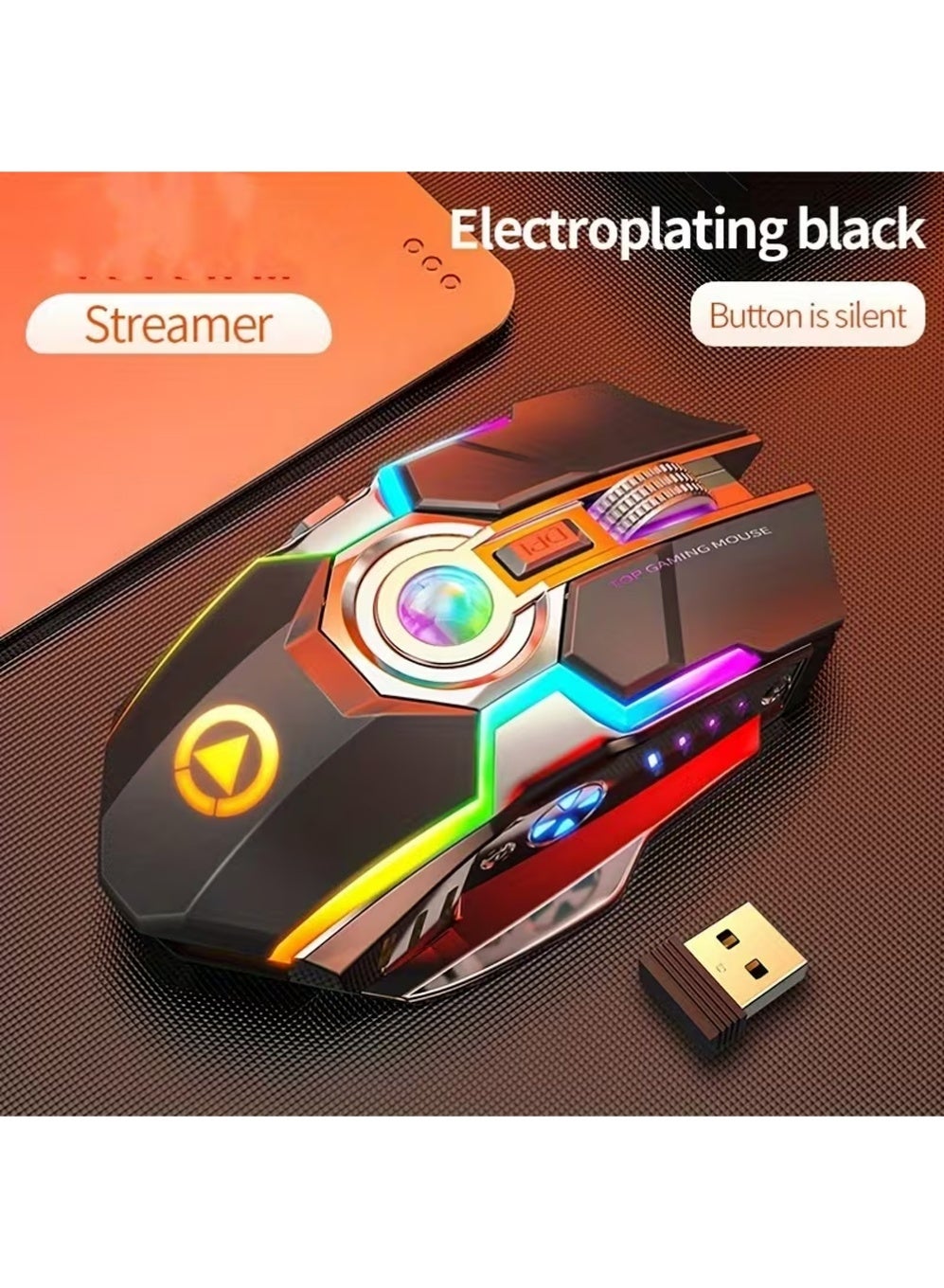 Gaming Mouse, Wired/Wireless 2 Modes, Wireless…