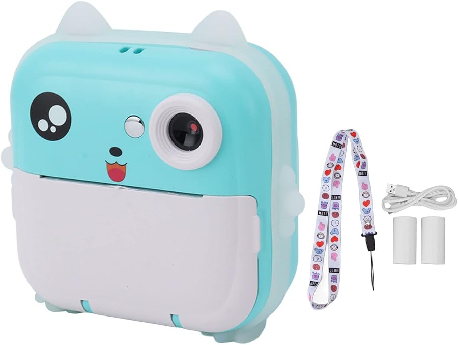 AYNEFY 24MP Kids Digital Camera Blue 1080P Video 2…