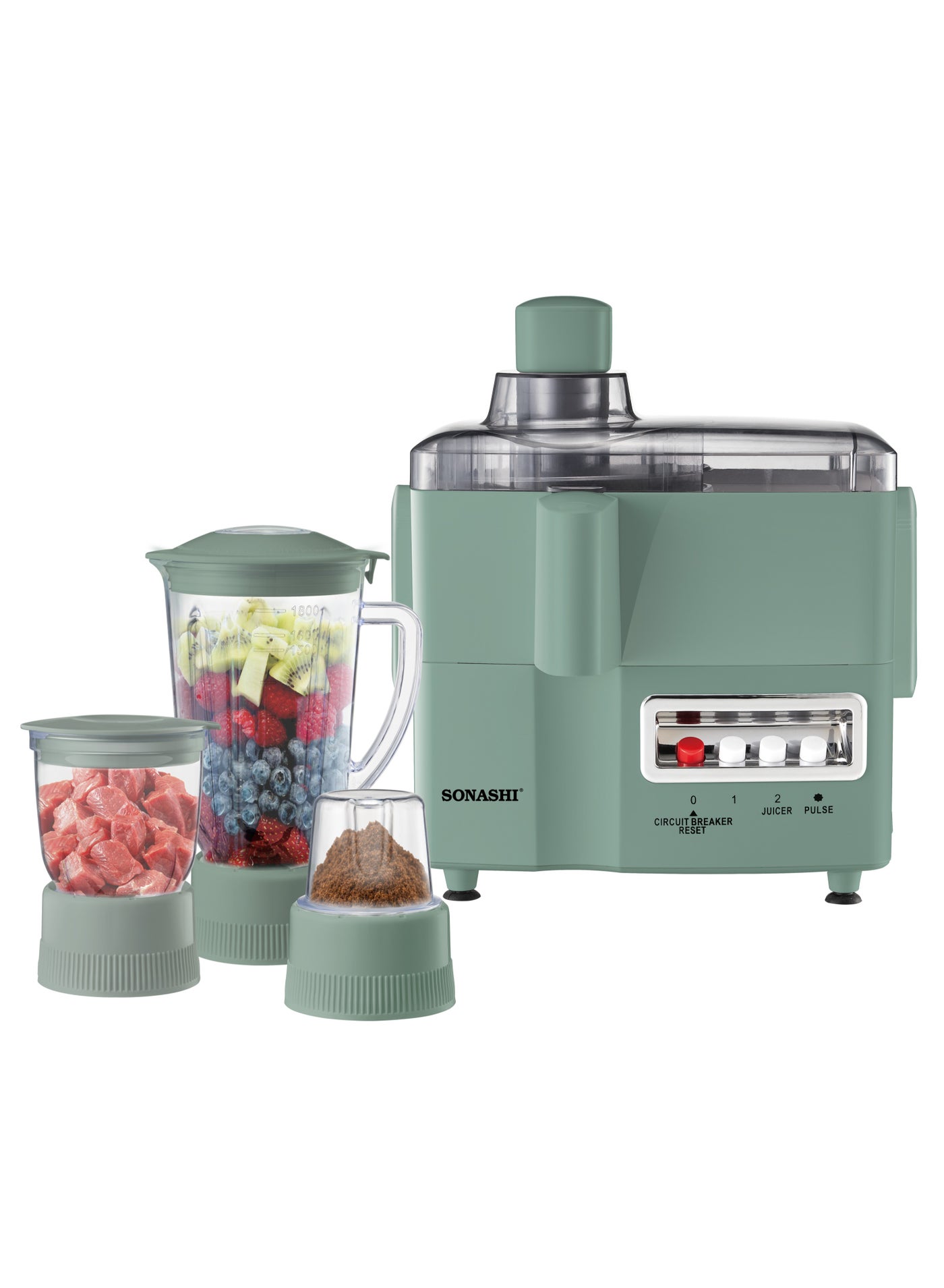 4 in 1 Juicer Blender – 650W, 2-Speed with Pulse,…