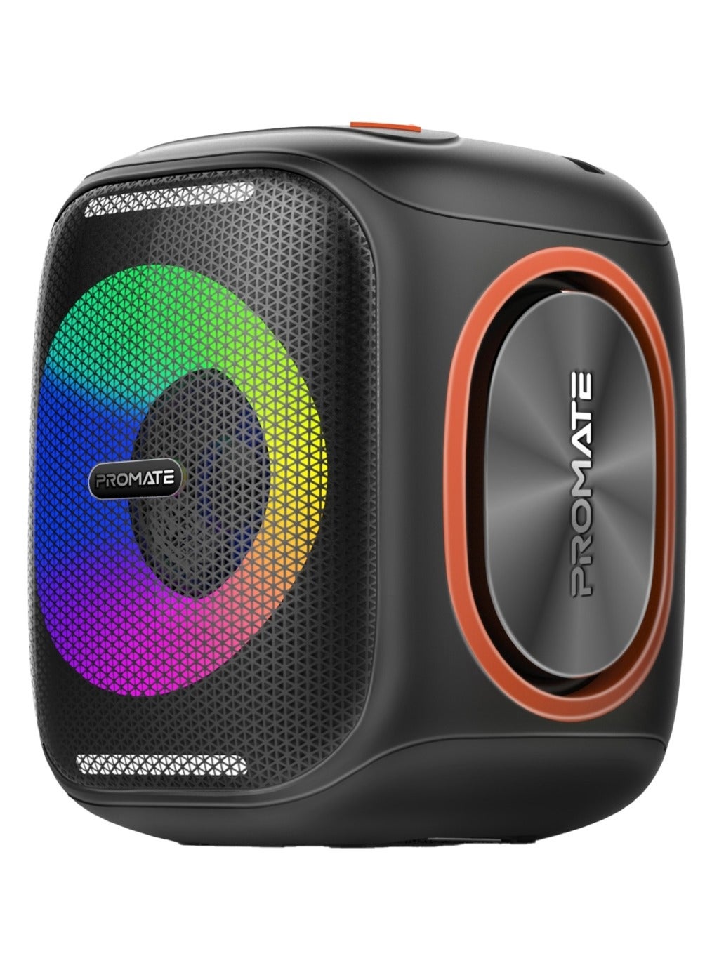 Compare Portable HiFi TWS Speaker With HighFidelity Audio, Stunning RGB Light Modes, Long 6Hour Playtime, WaterResistant Build, Handy Phone Stand, Lightweight Design, and Universal Compatibility, Strike40 Black at KSA Price