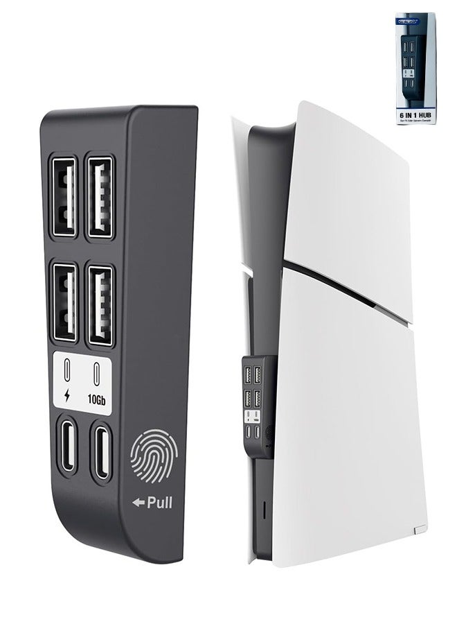 [6 Ports] HUB Compatible for PS5 Slim…