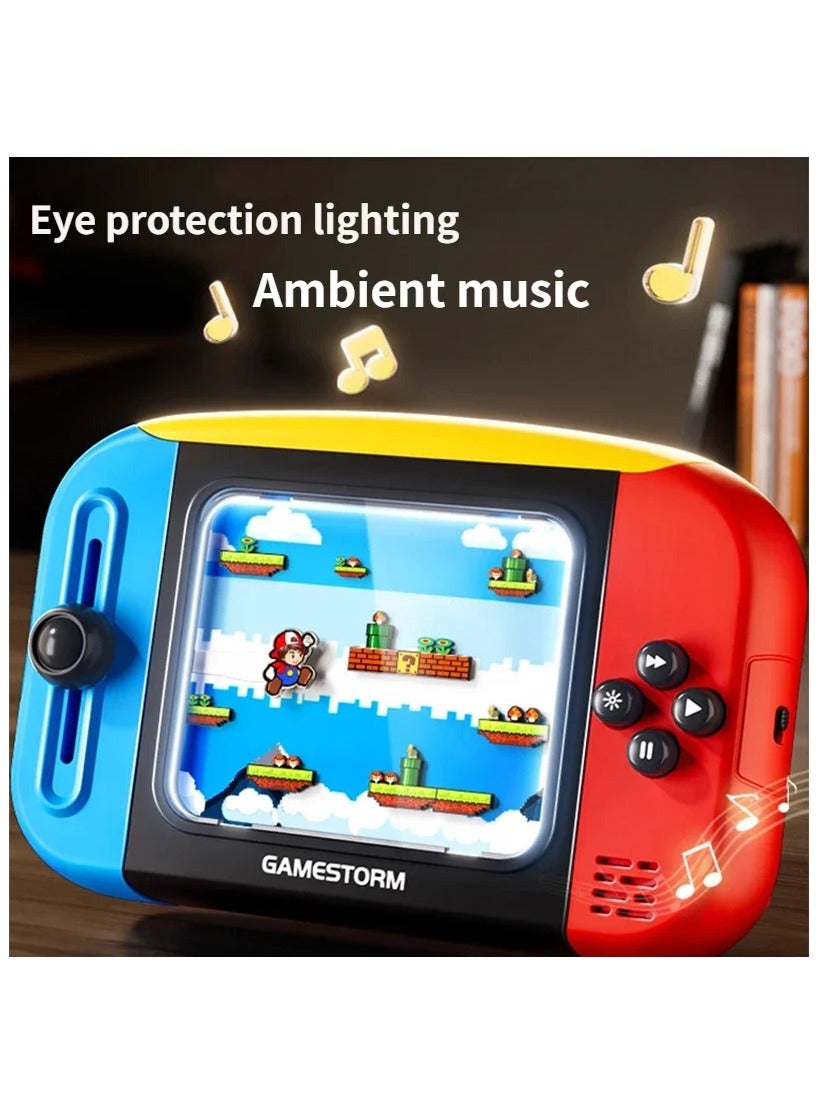 Compare Childrens Mini Puzzle Handheld Game Console Puzzle Vintage Color Matching Boy and Girl Eye Protection Toy at KSA Price