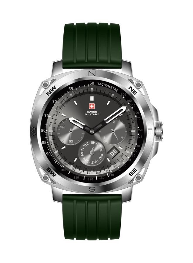 Compare Swiss Military Dom 4 Smartwatch  1.43 AMOLED, Call Features, Multi Language, Heart RateBPOxygen Level Monitoring, Wireless Charging, 57 Days Battery Life,IP67, Compatibility: iOSAndroid Green at KSA Price