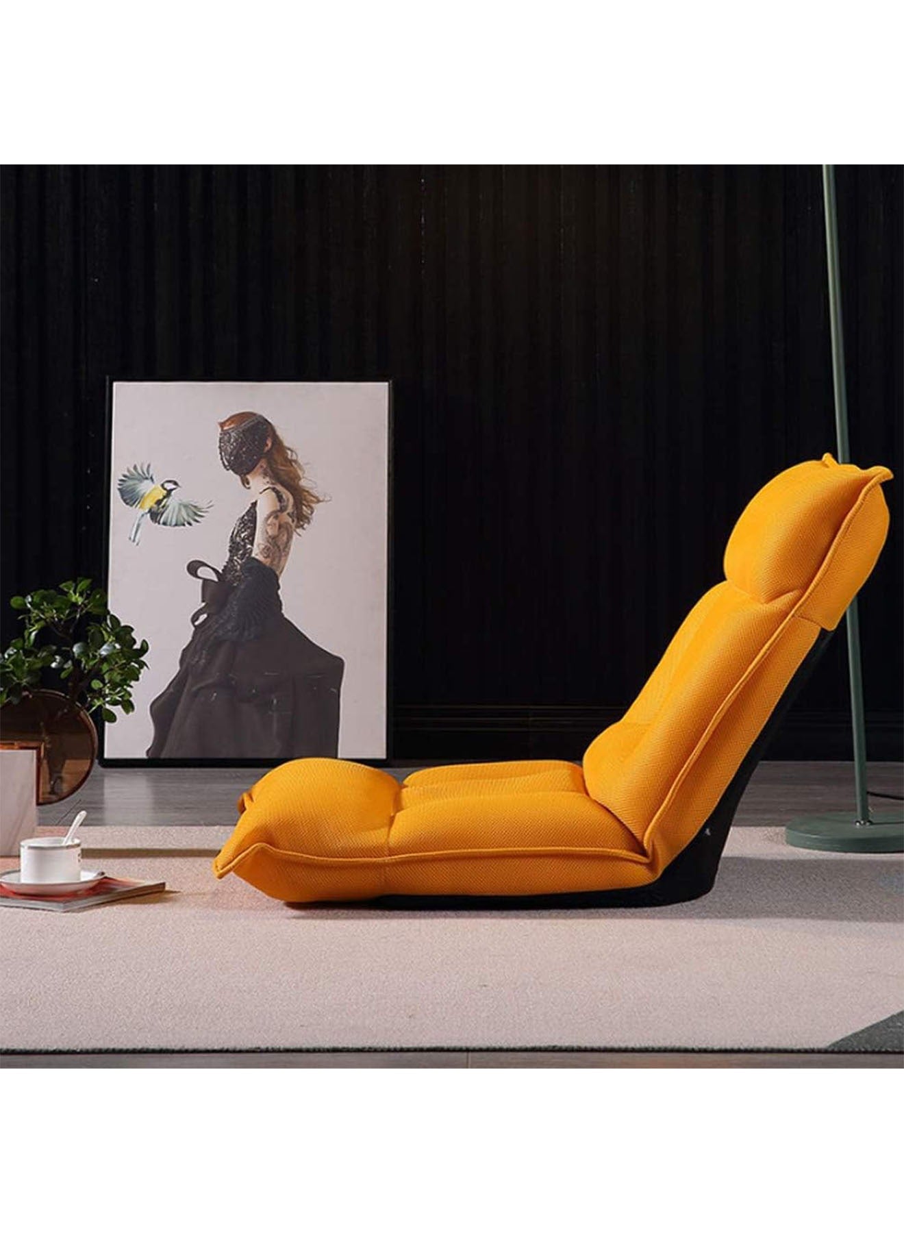 Floor Chair Lazy Sofa Adjustable Padded Folding Chair…