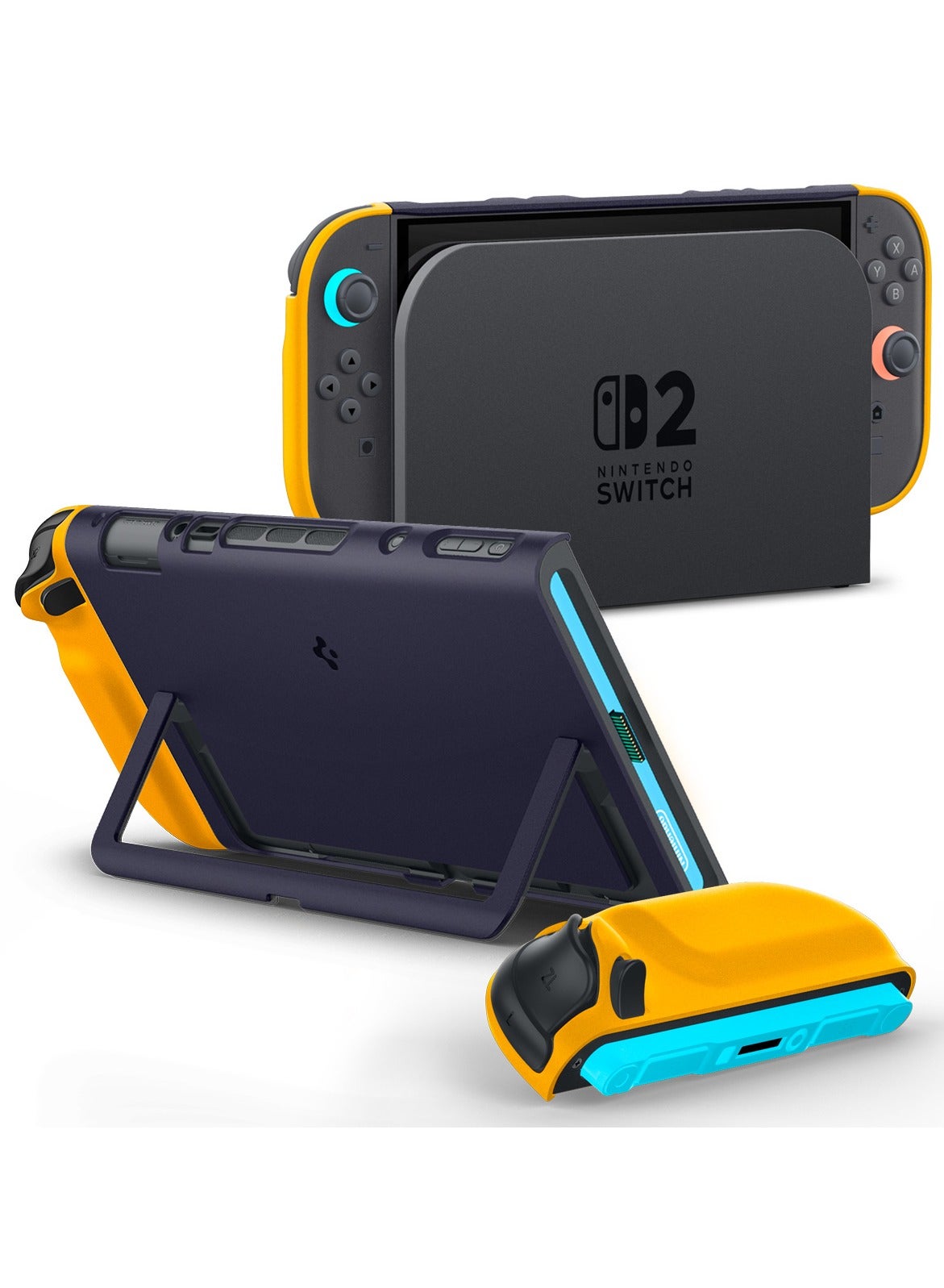 Compare Nano Pop Nintendo Switch 2 Case Dockable Slim Fit with Detachable JoyCon and Kickstand Switch2 Cover  Blueberry Navy at KSA Price