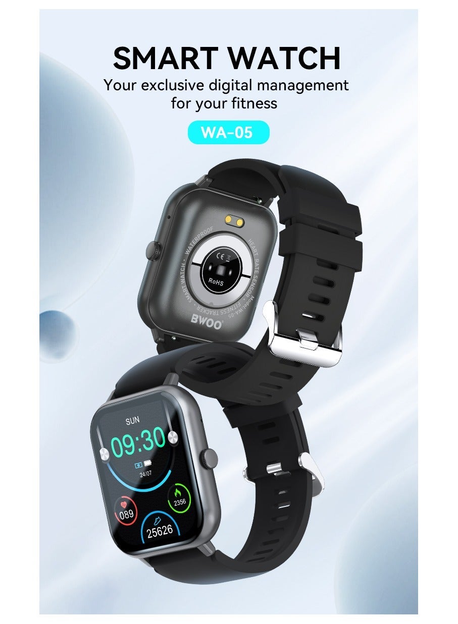 Compare Bwoo Wa05 Smart Watch Black at KSA Price