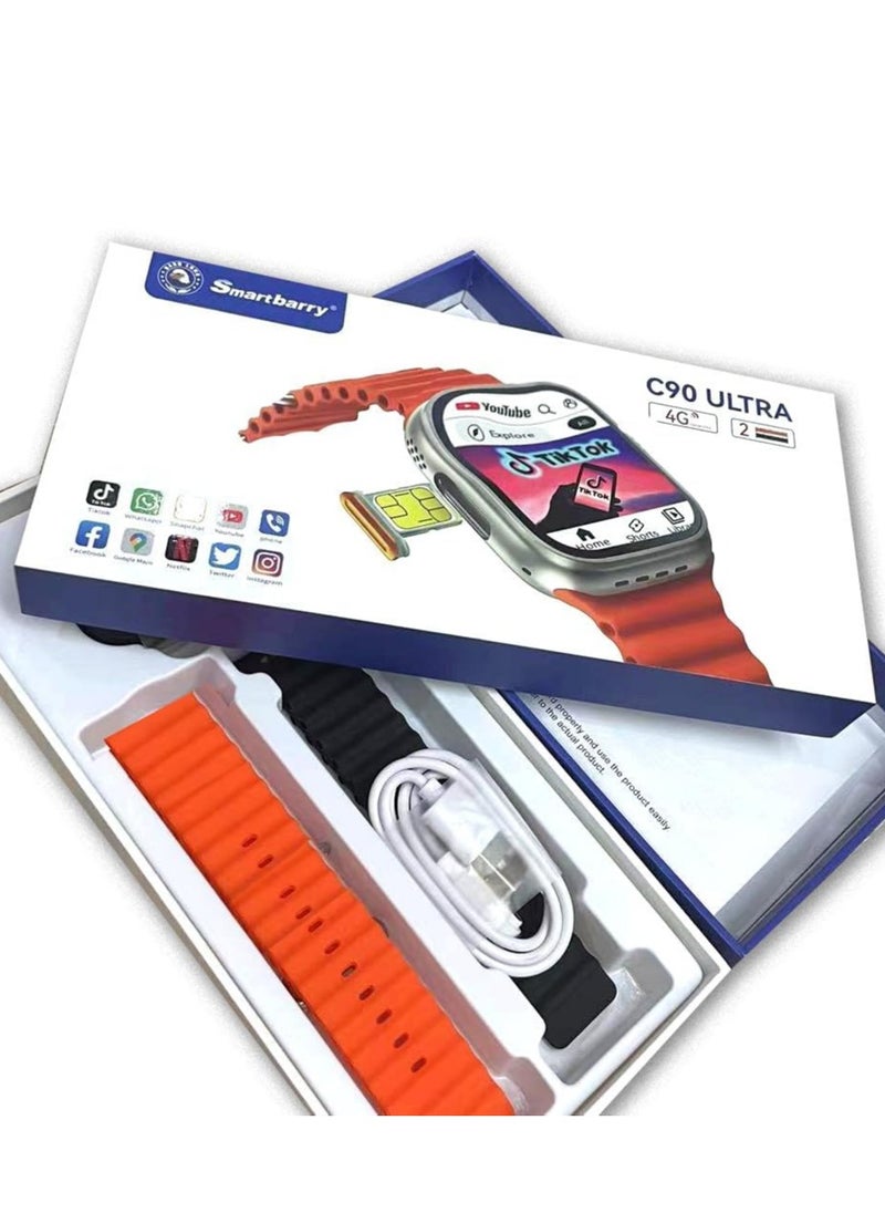 Compare C90 Ultra Full Android 4G SIM Smart Watch – 4GB RAM, 64GB Storage, Dual Camera, GPS, Bluetooth Calling, Waterproof, Compatible with iOS & Android at KSA Price