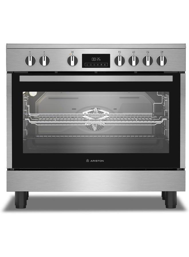 Ariston 90x60cm Cooking Range With Fan-Assisted Oven,…