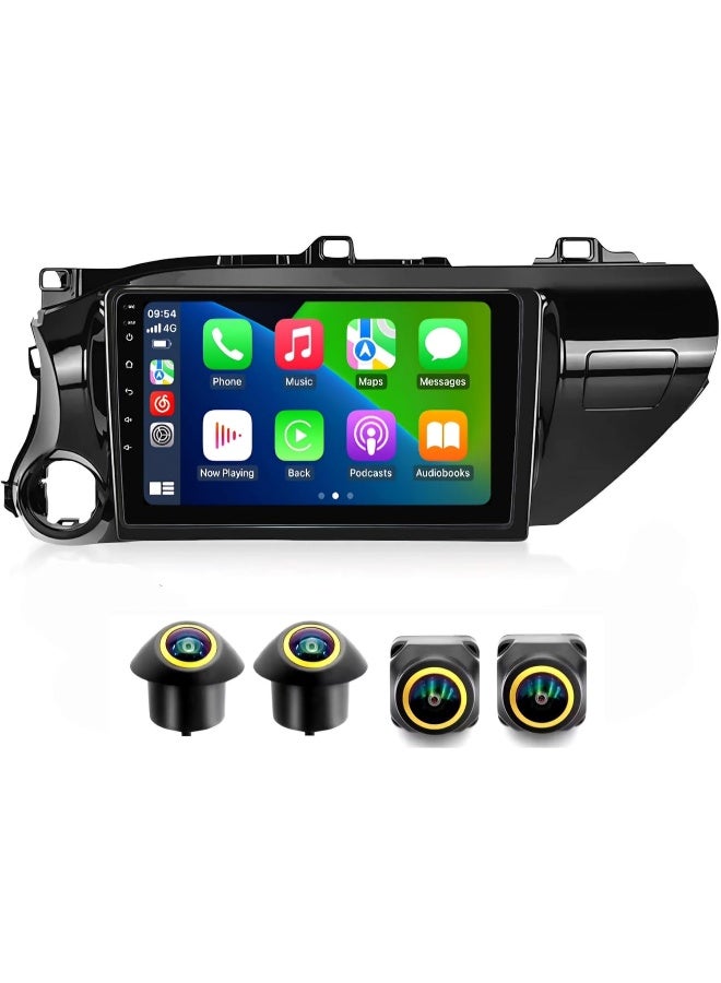 Compare Fit Toyota Hilux Android Car Stereo Hilux 20152020 With Apple Carplay Android Auto Wireless AHD Camera Included Fast Interface Bluetooth WiFi DSP FM&AM 4+32GB 360D Cameras at KSA Price
