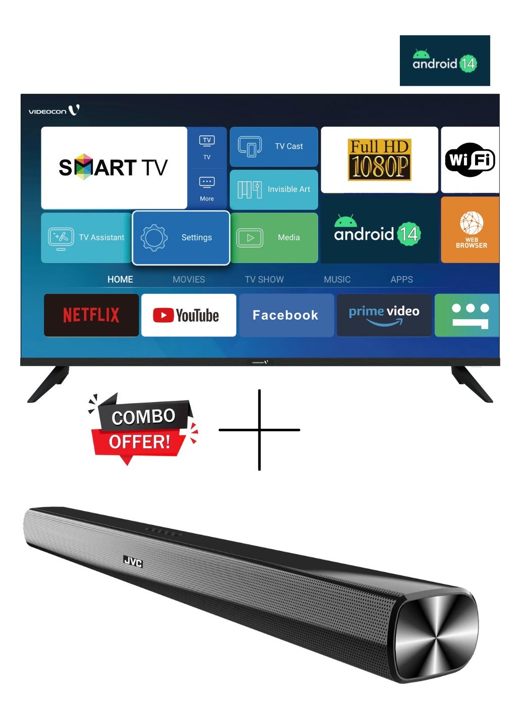 40 Inch Edgeless Android 14 Full HD Smart…
