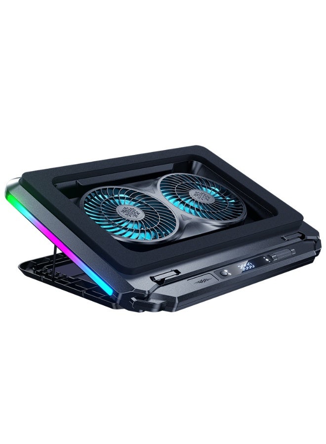 RGB Gaming Laptop Cooling Pad with Two Turbo…