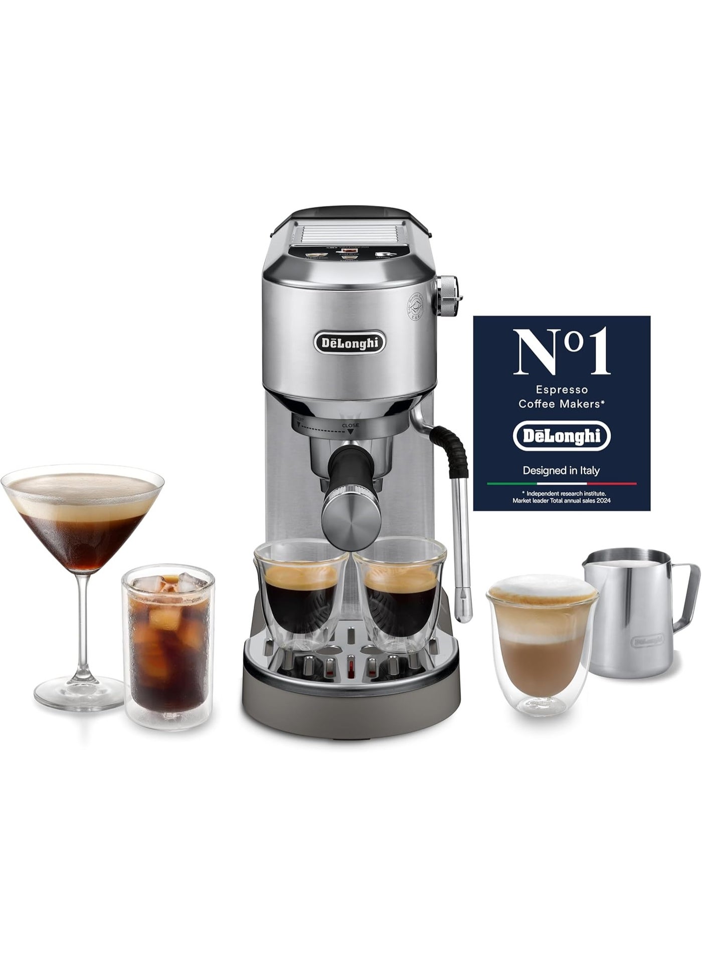 Dedica Duo, Barista Coffee Machine with Pump, Espresso…