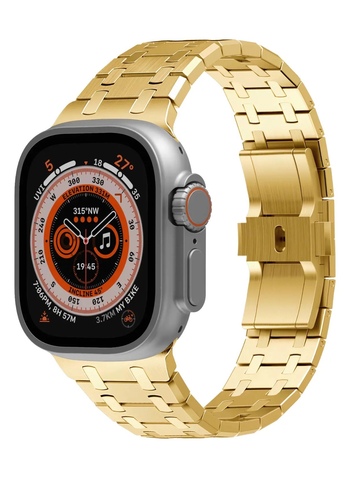 Compare RoyalLink Stainless Steel Metal Watch Strap for Smart Watch 49454442mm  Durable smartwatch Band  Gold at KSA Price