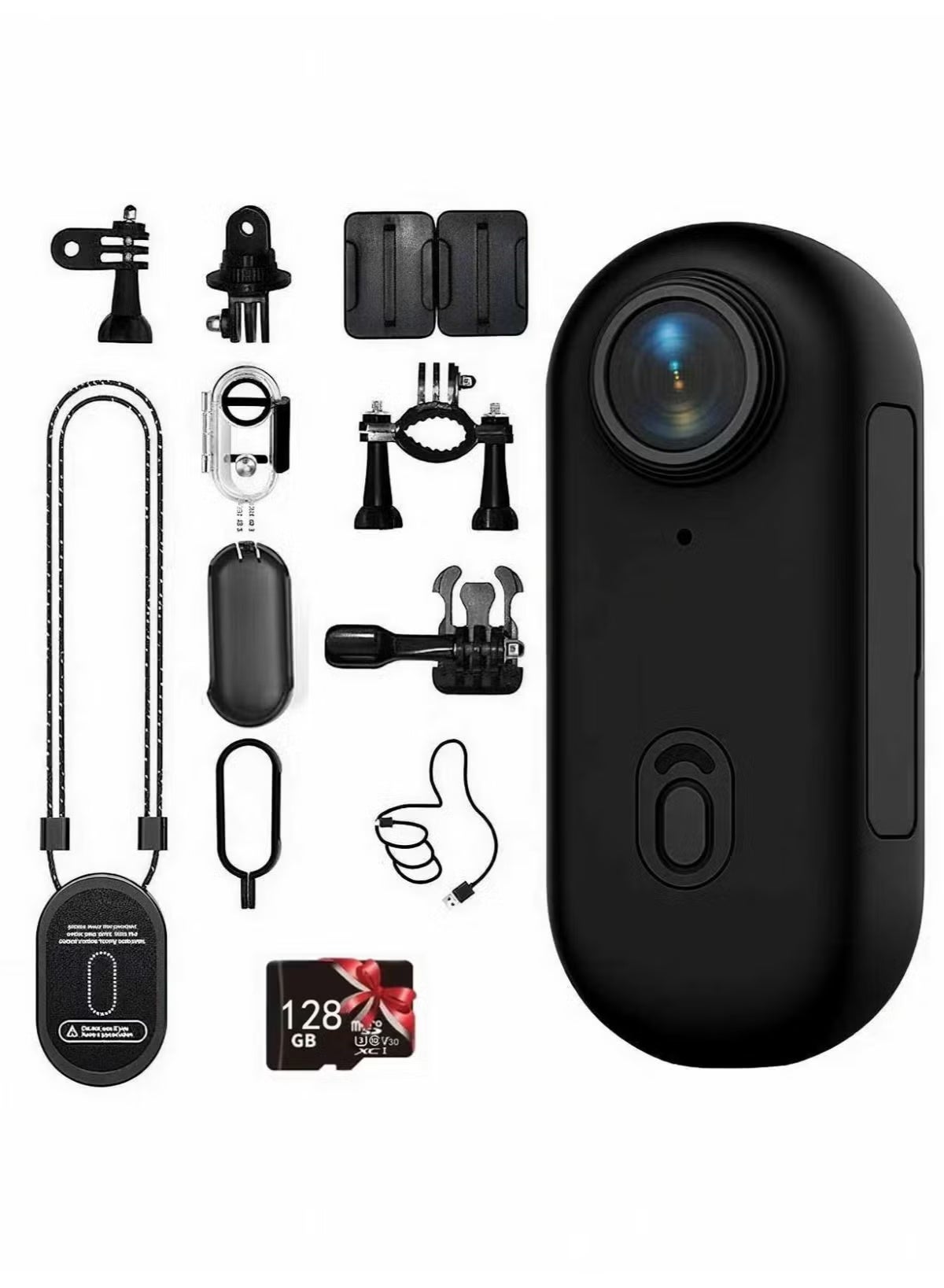 Compare 4K Ultra HD Body Camera with Audio Recording, 30M Waterproof Action Camera, 120 mins Battery, Magnetic & 360° Rotating Clip for Cycling, Pets, Sports – Black at KSA Price
