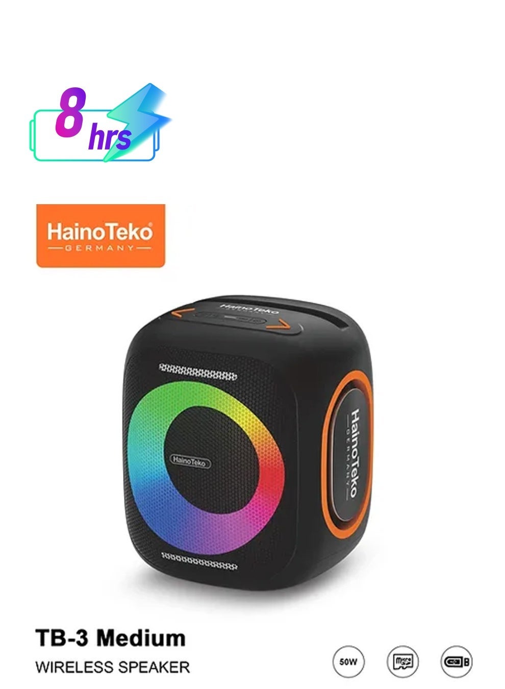HainoTeko TB-3 Medium Wireless Portable Speaker with…