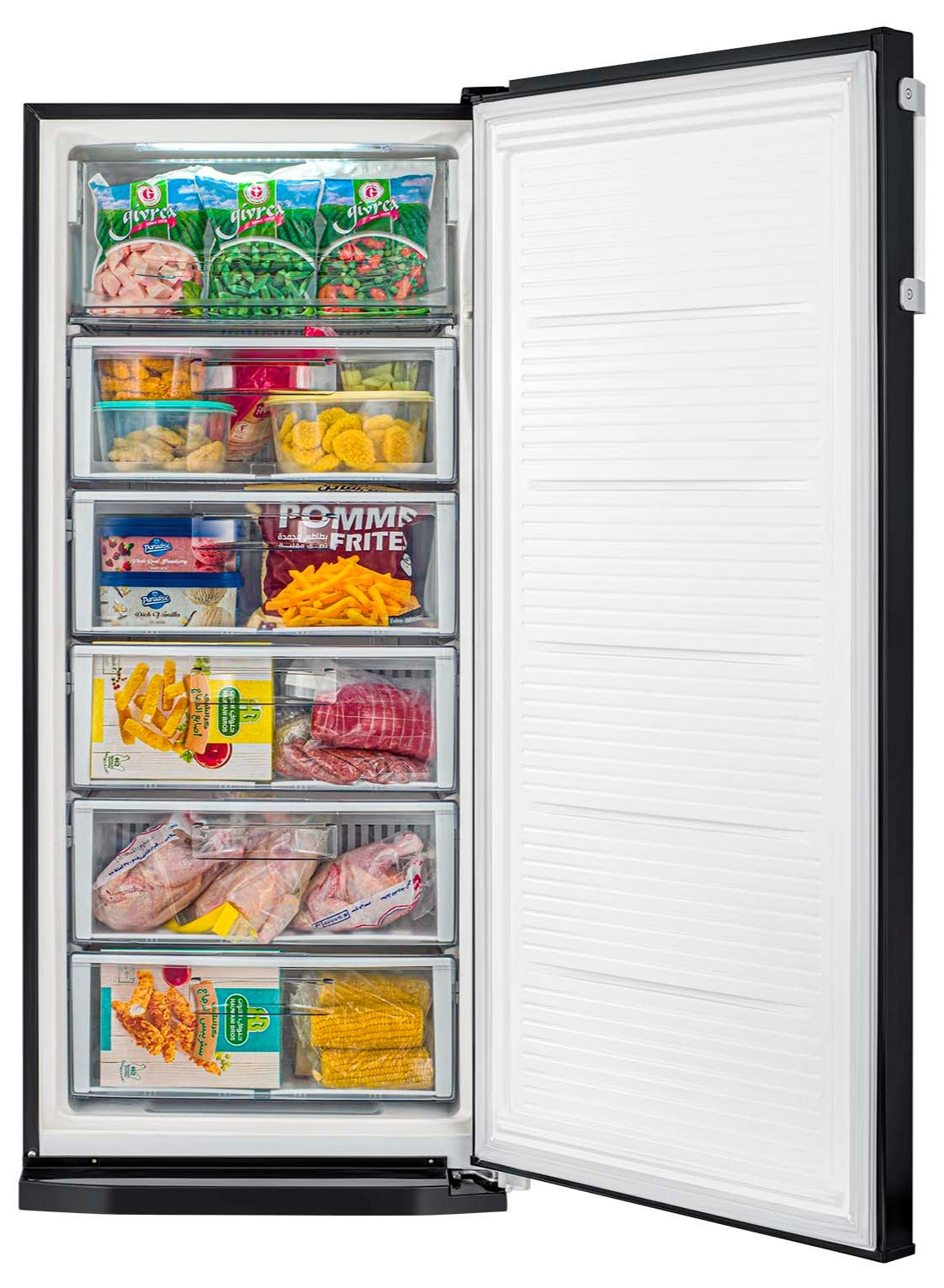 Compare Upright Freezer No Frost 6 Drawers 223 Liter, Black RHH22TBK 223 L 220 W RHH22TBK black at KSA Price