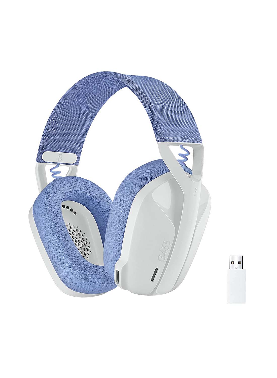 Compare Logitech G435 Lightspeed & Bluetooth Wireless Gaming Headset  Ultra Lightweight 165G OverEar Headphones, BuiltIn Mics, 18H Battery, Compatible With Dolby Atmos, Pc, Ps4, Ps5, Mobile  White I at KSA Price