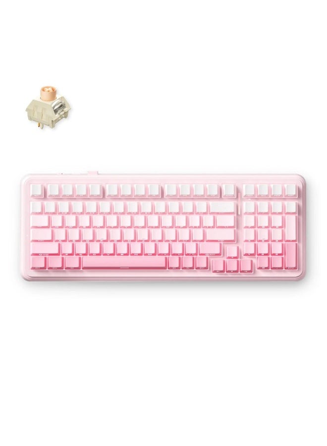 Compare K99 V2 Wireless GasketMount Mechanical Keyboard – Icy Creamsicle Switch, 98% Layout, HotSwap 35Pin Switches, TriMode, DualShot PBT Keycaps, SouthFacing RGB & Surround Lighting, 8000mAh Battery, FoamDamped Cushion Typing, Pink Gradient | MCK9 at KSA Price
