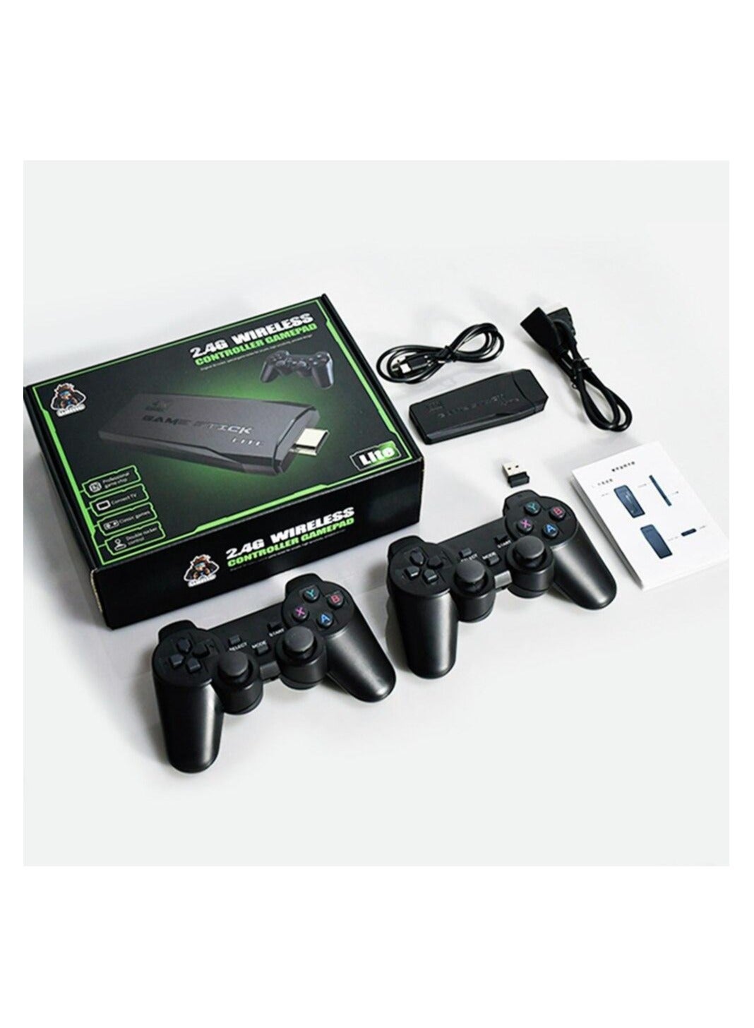 Compare Wireless Retro Game Console Plug And Play Video Game Stick Builtin 10000+ Games 9 Classic Emulators 4K High Definition HDMI Output For TV with Dual 2.4G Wireless Controllers at KSA Price