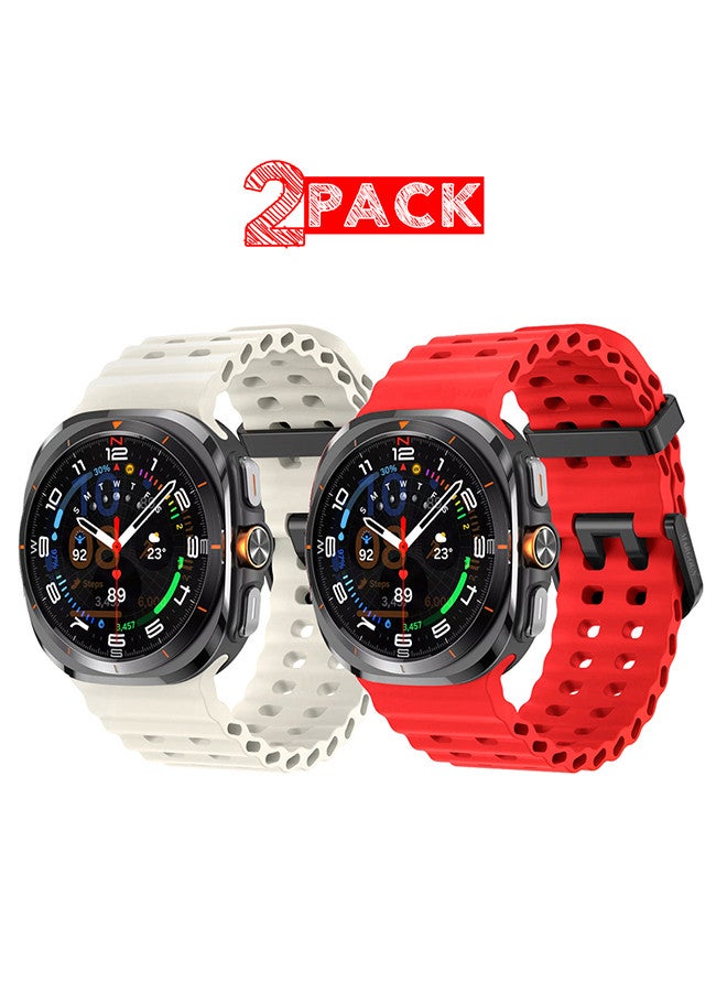 (for Samsung Galaxy Watch 7 Ultra) 2 Pack Silicone…