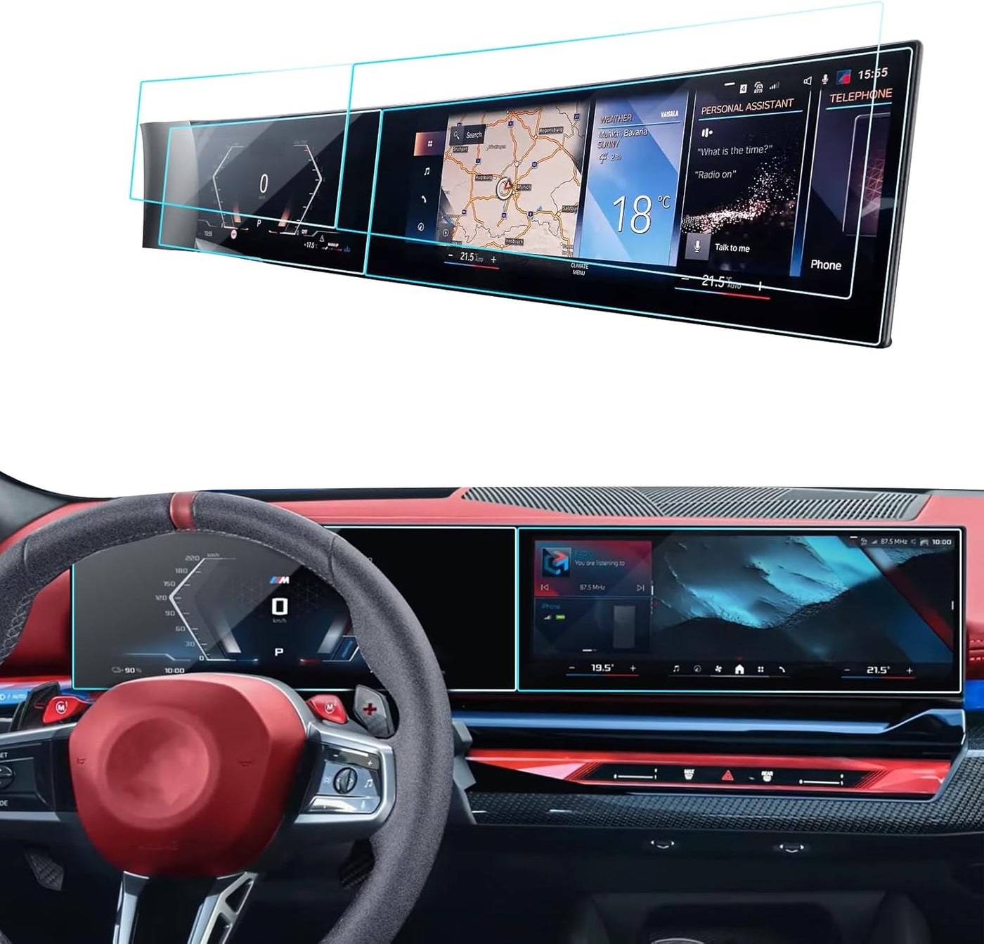 Compare LANTU 4PCS Car Screen Protector for BMW iDrive X5, X6, XM, X7  Nano HD Clear Film at KSA Price