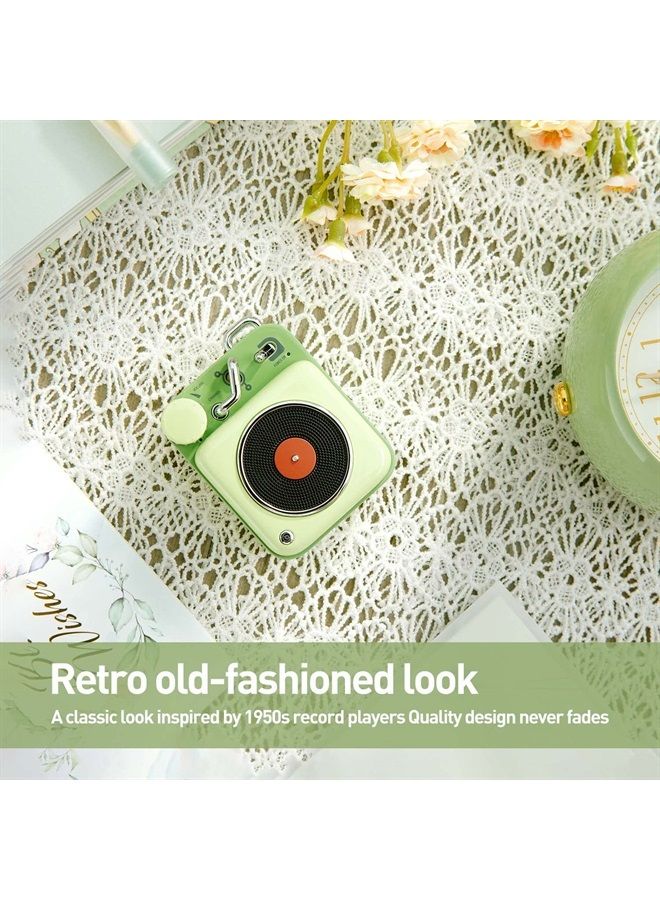 Compare Mini Bluetooth Speaker, Button Metal 3W Portable Vintage Wireless Rechargeable High Definition Loud Volume Audio Speaker with Lanyard, Classic Retro Gift for Birthday Outdoor at KSA Price