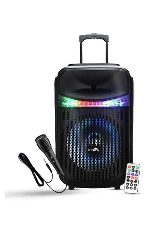 Compare Carnival 30W Party Speaker with TWS 6 hours Playtime, 2200mAH with Microphone BluetoothAUXUSBSD CardFM Radio, Black at KSA Price