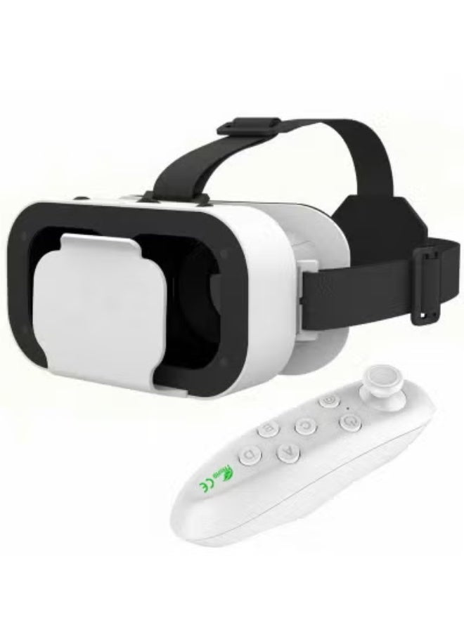 Compare 3D VR Headset for Phone with Controller, Virtual Reality Glasses for Smartphones, Adjustable Head Strap, for Movies & VR Content at KSA Price