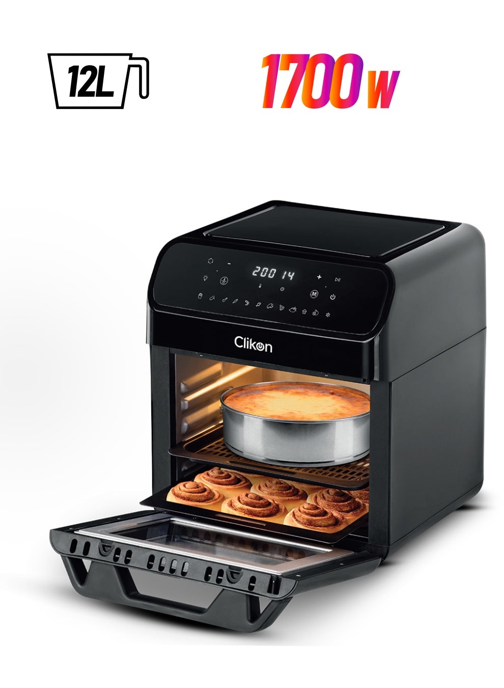 Compare Air Fryer Oven, 1700W, With 12L Capacity, Rapid Air Convection Technology, Digital Temperature Control, 60Minute Timer, Multi Functional Modes, Dishwasher Safe 12 L 1700 W CK359 BlackSilver at KSA Price