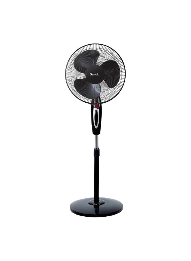 Compare Saachi 16Inch Stand Fan NLFN1738SBK, Powerful Motor, 3Speed Control, Adjustable Height & Wide Oscillation, Energy Efficient Quiet Cooling Fan, 55W, Black 55 W NLFN1738SBK black at KSA Price
