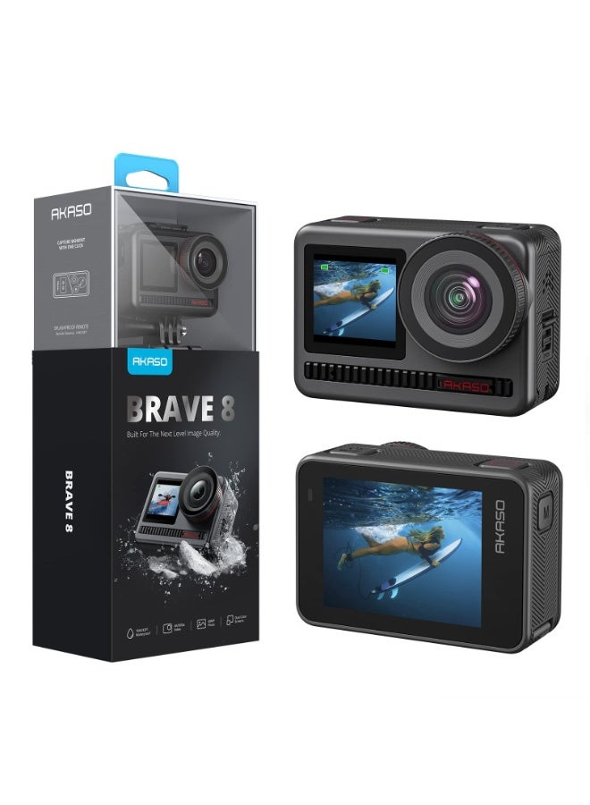AKASO Brave 8 4K60FPS Action Camera with 48MP Photo,…