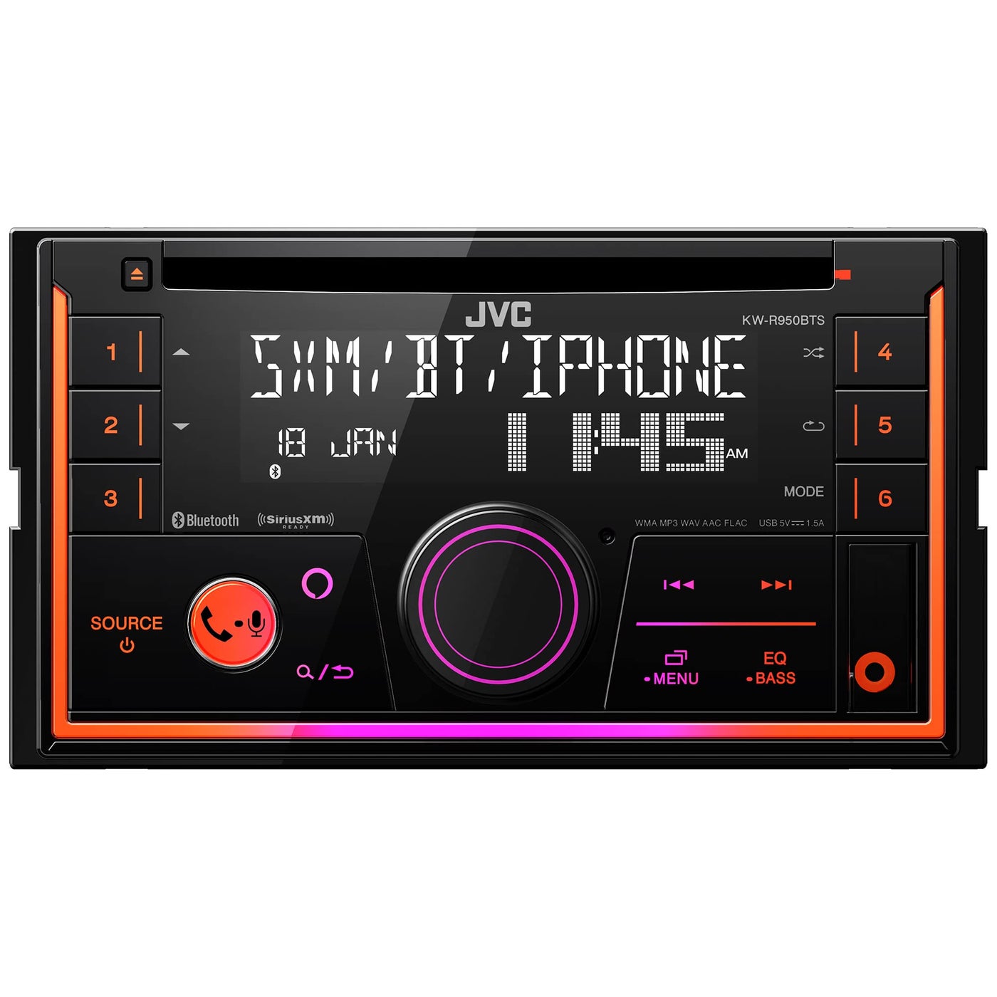 Compare JVC KWR950BTS Bluetooth Car Stereo Receiver with USB Port LCD Display AMFM Radio MP3 Player Double DIN 13Band EQ Black at KSA Price