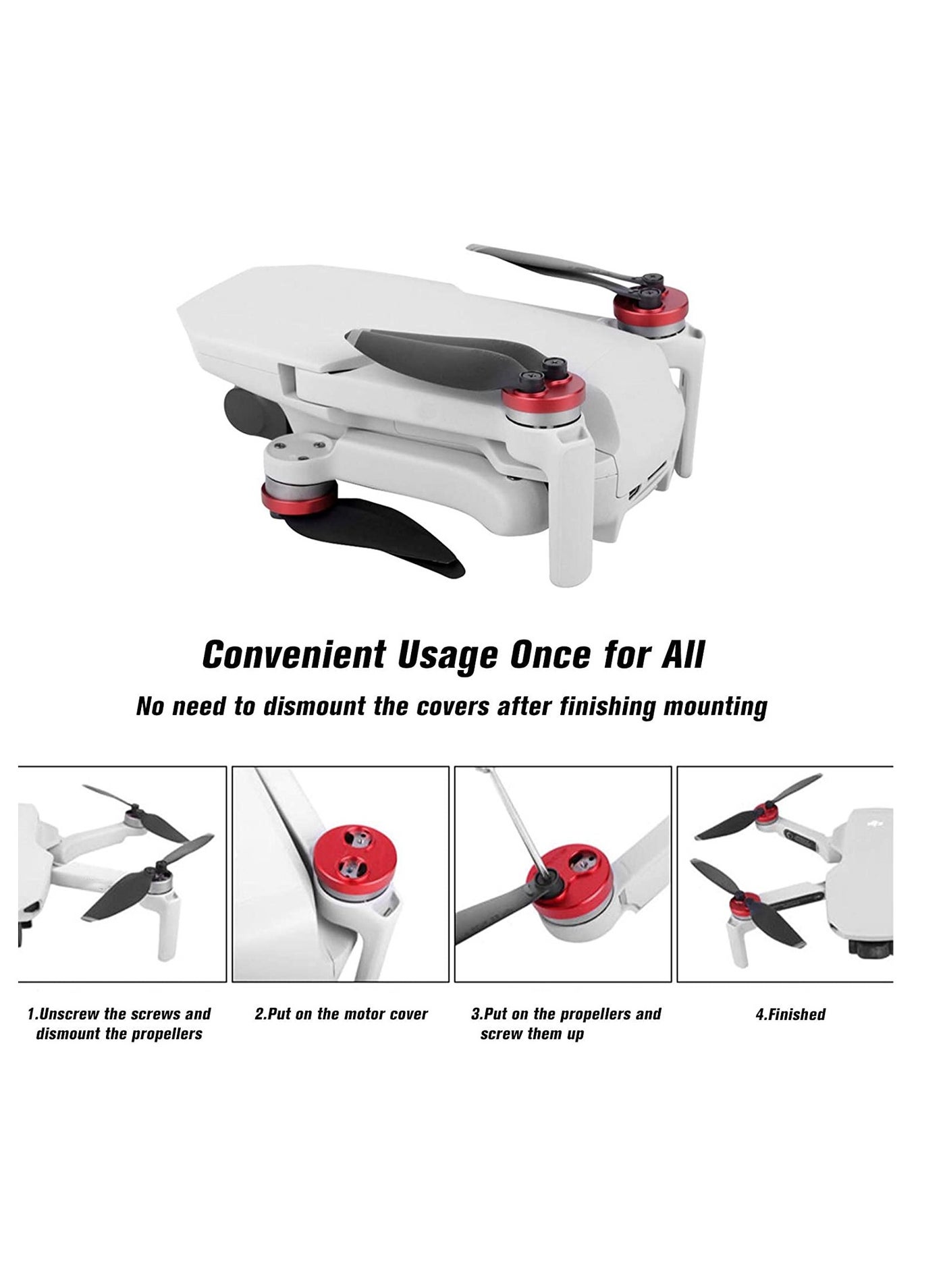 Compare DJI Mavic Mini Drone Motor Protection Cover Red for Propeller Blade Bundle at KSA Price