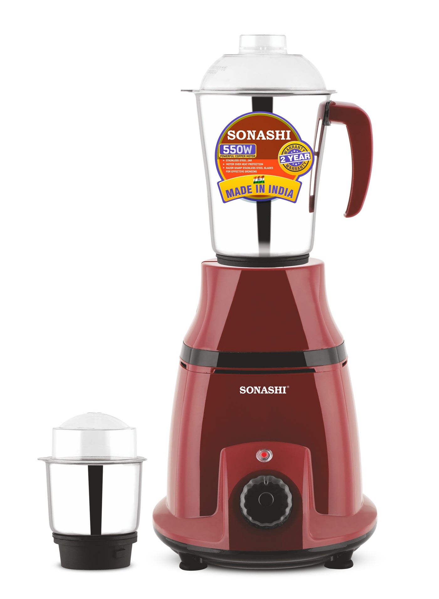 2-in-1 Mixer Grinder with Powerful Copper Motor -…