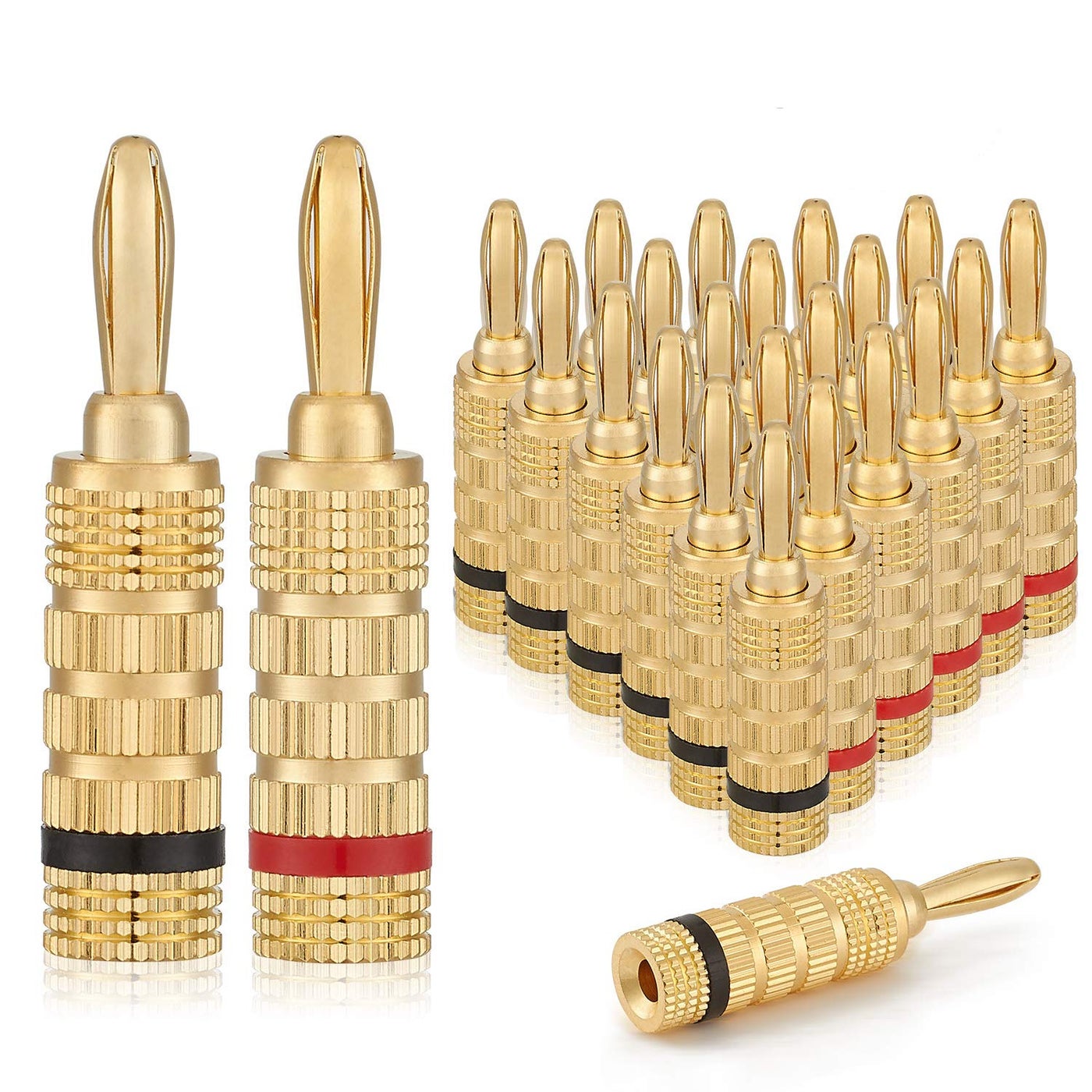 Compare WGGE WG3333 24k Gold Plated Speaker Banana PlugsClosed Screw Type 12 Pairs 24 Plugs at KSA Price