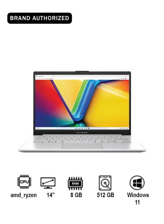 Compare Vivobook Laptop With 14 Inch Full HD 1920x1080 Display,  AMD Ryzen 3 30 Processor8GB RAM DDR5512GB SSDWindows 11 Arabic Cool Silver at KSA Price