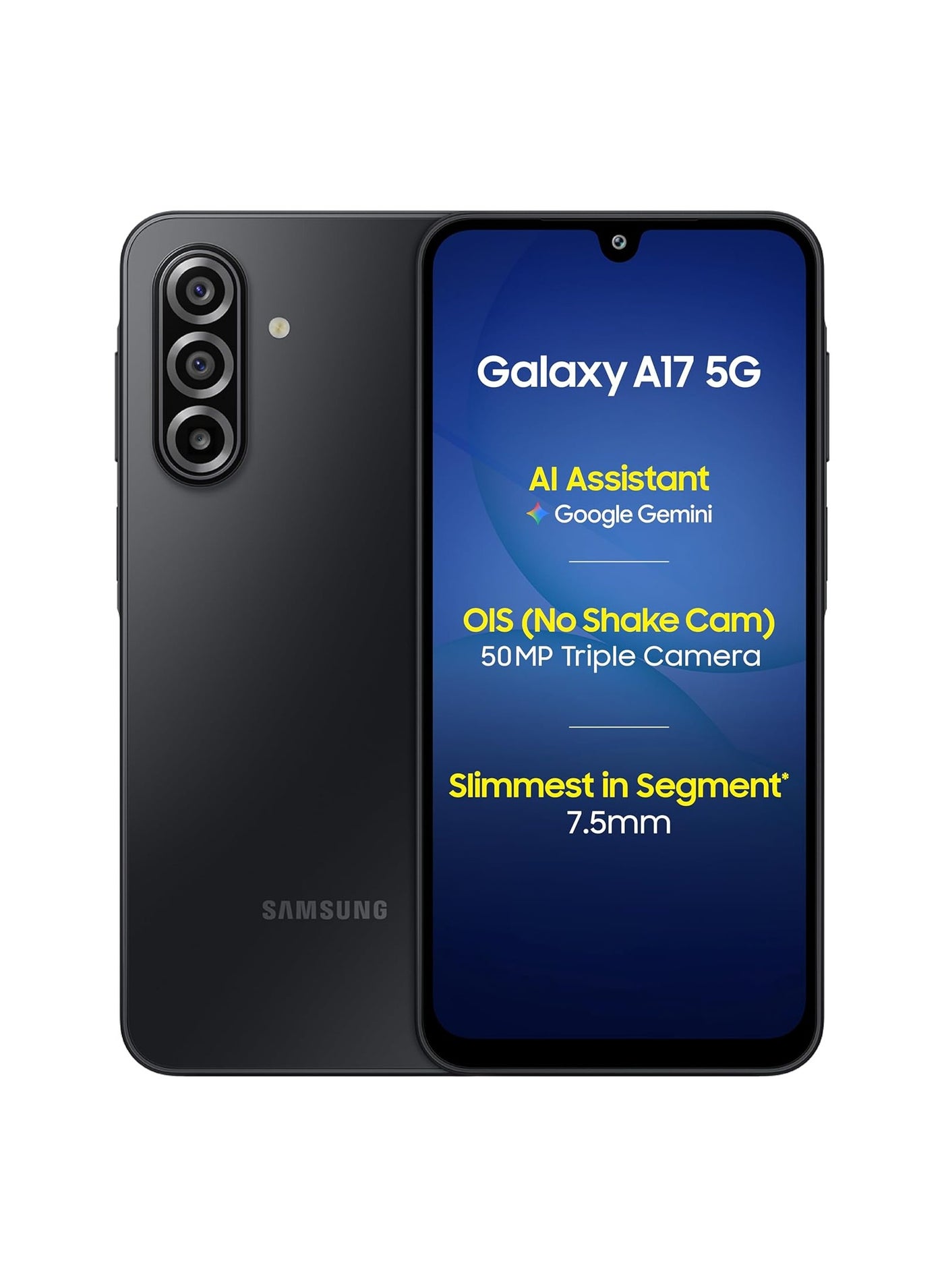 Samsung Galaxy A17 5G (Black, 6GB RAM, 128GB…