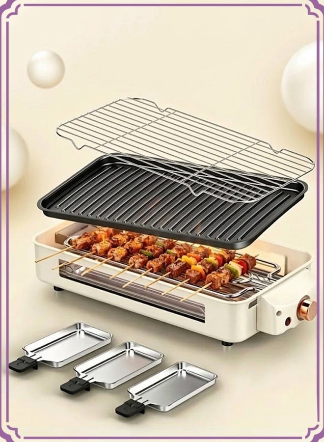Electric Grill BBQ Machine, Smokeless Indoor Grill…